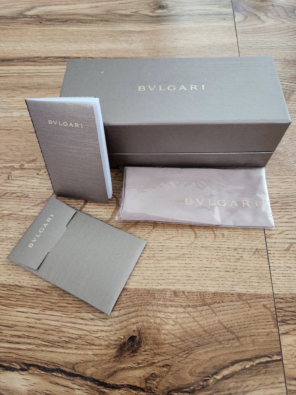 BVLGARI Golden Brown Eyeglasses Gift Box with Cloth & COA